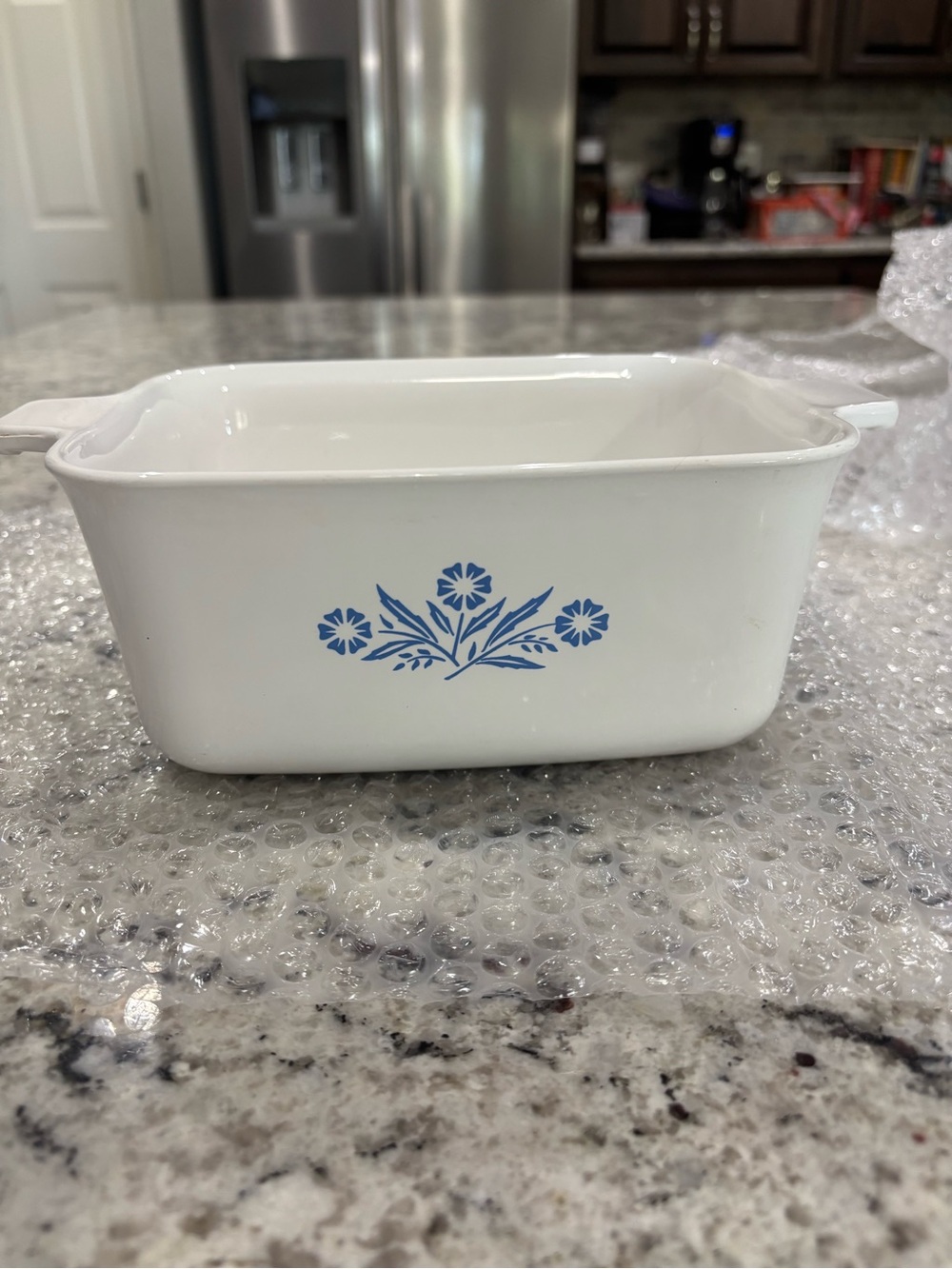 Vintage Corning Ware Blue Cornflower Rectangular Casserole Bread Meatloaf Pan